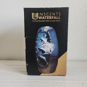 Incense Waterfall with Blue and Black Design